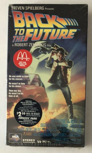 Vintage 1994 Back To The Future Vhs Mcdonalds Promo “not For Resale”