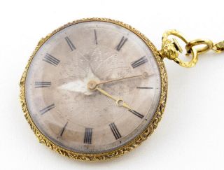 3644 - Reloj De Bolsillo Para Hombre,  Fabricante Francés.  - Lepine.  Oro De 18k.