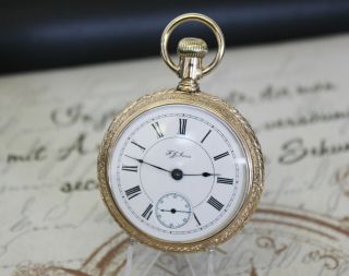 Seth Thomas Thomaston Conn Taschenuhr Pocket Watch Warranted Gold Filled