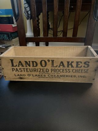 Land O Lakes Pasteurized Cheese 5 Pound Wooden Cheese Box