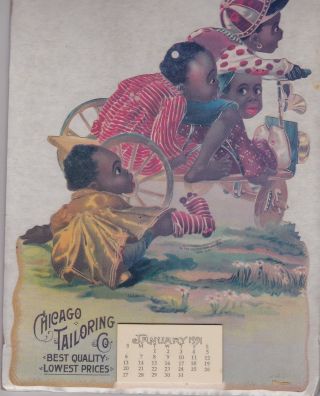 Chicago Tailoring Co 1991 Calendar African American Black Children Collectors