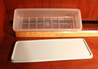 Tupperware Thin - Stor Celery/vegetable Keeper Container 892 - 2 Lid 893 - 1vguc