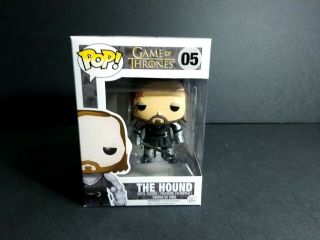 Funko Pop The Hound.  Vaulted Retired.  Got 05.  Game Of Thrones.  Hbo.  Authentic