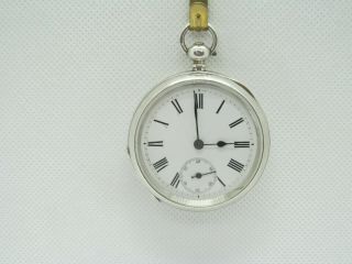 1890/1907 J.  W.  Benson Pocket Watch Solid Silver V.  G.  C And Serviced.