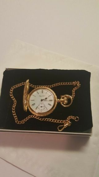 Vintage Pocket Watch Incabloc Swiss With Chain.  Ex Time Keeper -
