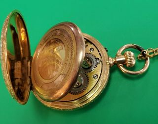 Remontoir 18k Solid Gold Antique Ladies Pocket Watch