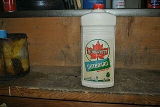 Supertest Outboard Motor Oil / Quart Bottle / Empty / Canadian