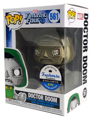 Funko Pop 561 Gold Metallic Marvel Doctor Doom Funhouse Custom Exclusive 1/10