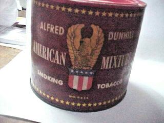 1930s Alfred Dunhill American Mixture Tobacco Tin With Paper Label