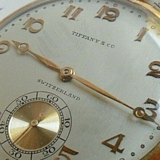 Antique 1920 Tiffany & Co.  Patek Philippe 18k Gold 22 Jewel 8 Adj Pocket Watch