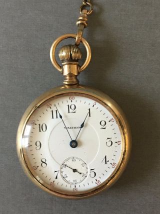 Antique 1906 Waltham Pocket Watch - Gold Filled - 17 Jewel - 18s