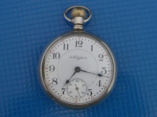 Elgin 18 Size " Father Time " Railroad Grade Pocket Watch Running