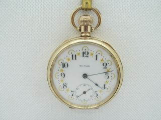 1908 Waltham Pocket Watch Gold Plated In And.
