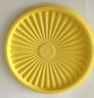 Vintage Tupperware 810 Yellow Round Servalier Replacement Lid Seal 6 "