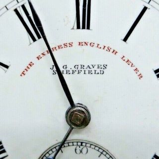 A very good Antique Silver Pocket Watch by J G Graves Sheffield 1899 2