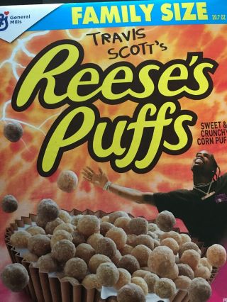 Travis Scott Cactus Jack Reeses Puff Cereal 100 Authentic Family Size 2
