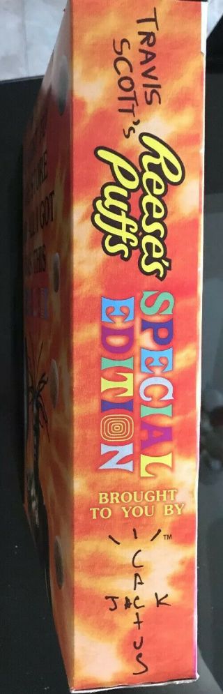 Travis Scott Cactus Jack Reeses Puff Cereal 100 Authentic Family Size 3