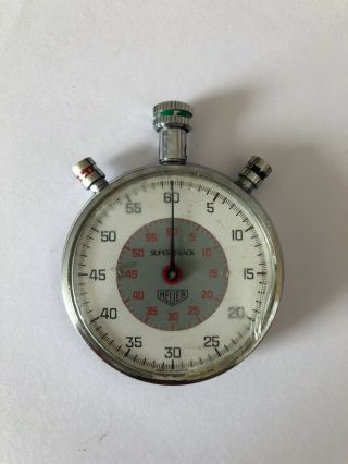 Vintage Heuer Track Mechanical Stopwatch -