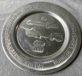 2003 Western Minnesota Steam Thresher 50th Year Reunion Rollag 8 " Plate