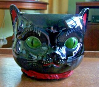Black Cat Cookie Jar - No Lid - Unmarked