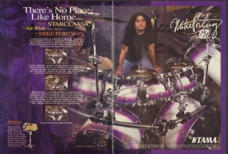 1996 2pg Print Ad Of Tama Starclassic Drum Kit W Mike Portnoy Of Dream Theater