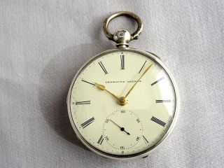 1874 Antique Silver Fusee Gents Pocket Watch.  Oliver Young Newcastle.  Serviced.