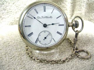 Vintage Elgin 18 Size Model 4,  Grade 287 Davy Crockett Pocket Watch Running Fine