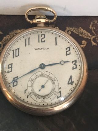 Vintage Waltham Gold Pocket Watch - 15 Jewel - 12s - Model 1894,  Perfectly