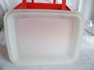 Tupperware 1254 Pac N Carry :Lunch Box w/Carrier Handle Paprika EUC Ice Cream 3