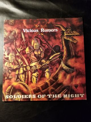 Vicious Rumors Soldiers Of The Night Lp Never Played Open