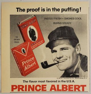 1965 Print Ad Prince Albert Pipe Tobacco Happy Hunter Smokes Pipe