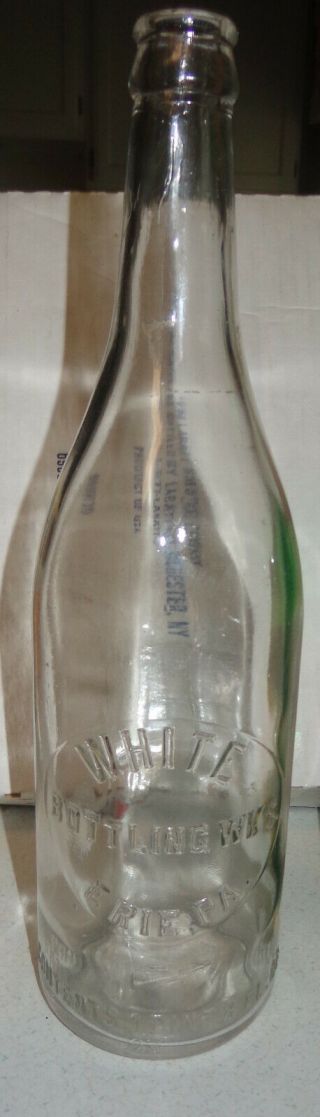 White Bottling Co Erie Pa 1 Pint 8 O/z Bottle