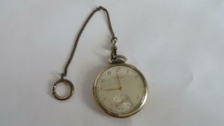 Longines Pocket Watch 17 Jewels Circa 1945 10k Gold Filled 43mm