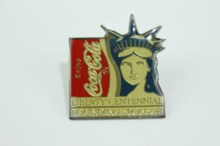 1982 Coca Cola Coke Statue Of Liberty Centennial Founding Sponsor Lapel Hat Pin