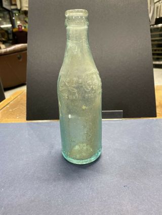 7.  5” Tall Coca Cola 1910 Straight Sided Bottle Embossed Side Bottom Perry Fla