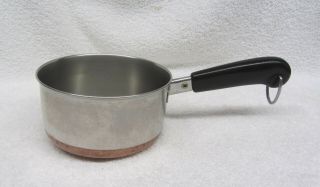 Revere Ware 3/4 Qt Copper Clad Sauce Pan Pot Small Revereware No Lid