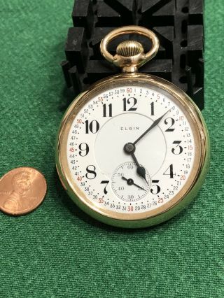 Elgin,  Father Time,  21 Jewel,  Montgomery Dial,  Serviced
