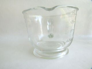 Vintage Clear Glass Pint - 2 Cup - 16 Oz.  Embossed MEASURING AND MIXING PITCHER 2