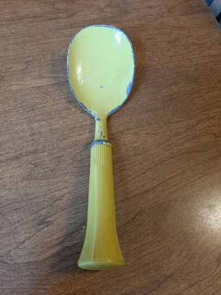 Vintage Bonny Prod.  Co Ice Cream Scoop Spoon With Green Plastic Handle