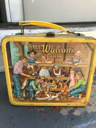 Vintage 1973 The Waltons Metal Lunchbox Aladdin Lorimar Lunch Box No Thermos