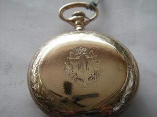 South Bend 17J adjusted neat neat damaskeened 16s gold filled HC pocket watch 2