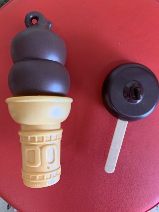 Dairy Queen Chocolate Ice Cream Cone And Chocolate Dilly Bar Vintage Play Food