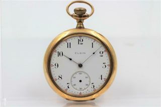 1906 Elgin 15j Grade 313 Model 7 16s 25yrs Gold Filled Pocket Watch For Repair