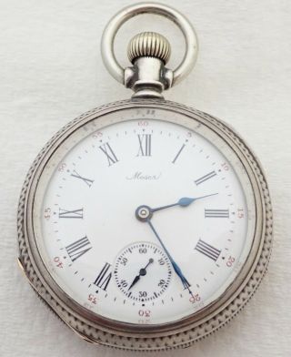 Antique 18s South Bend Grade 313 17j 3 Ounce Coin Silver Pocket Watch