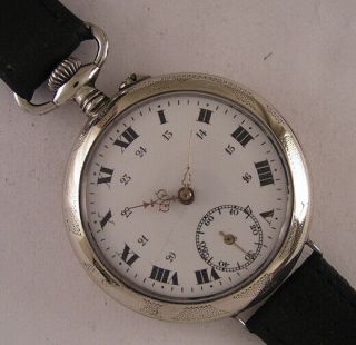 120 Years Old All Serviced 1900 Swiss Fancy Dial Wrist Watch Perfect