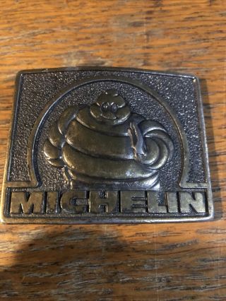 Vintage Michelin Man Belt Buckle 70 