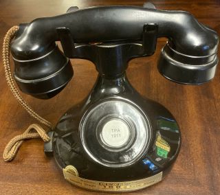 Vtg 1928 French Desk Telephone Phone Jim Beam Regal Decanter 1979 Whiskey Bottle