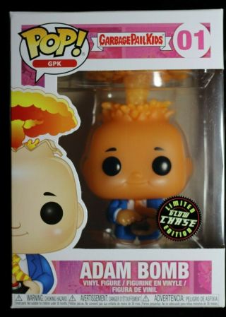 Funko Pop Garbage Pail Kids Adam Bomb 01 Limited Edition Glow Chase W/protector