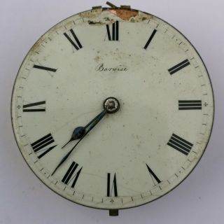 Good Quality Duplex Pocket Watch Movement And Dial Barwise Fusee
