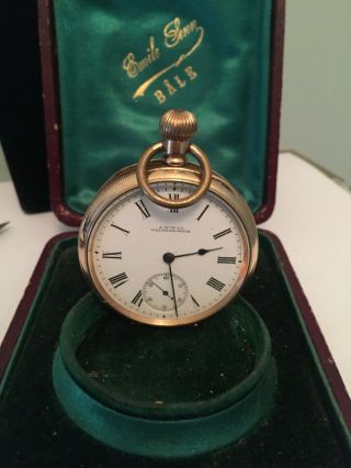 9ct Rg Gold Pocket Watch Waltham With Box Over 100g No Dents Dings 1902